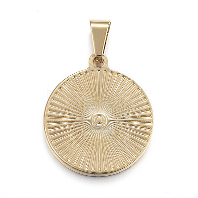 304 Stainless Steel Coin Pendants STAS-F183-01G-A-1