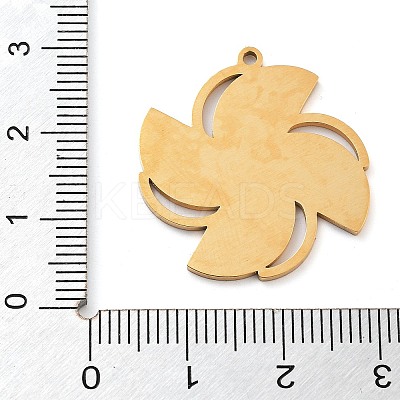 304 Stainless Steel Enamel Pendants STAS-M076-06G-1