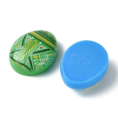 12Pcs 6 Colors Easter Cartoon Opaque Resin Cabochons RESI-FS0001-56-1