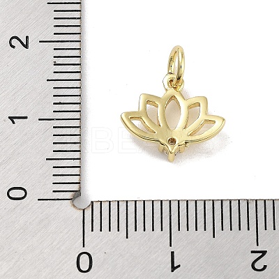Rack Plating Brass Clear Cubic Zirconia Pendants KK-M293-11G-1