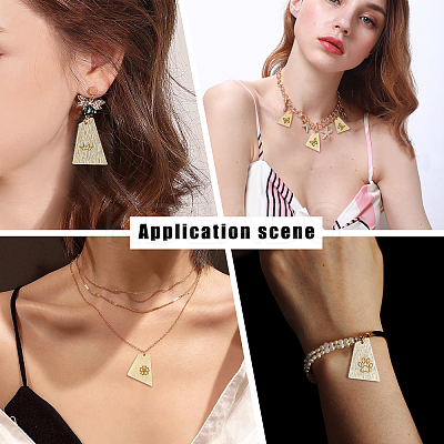 10Pcs Brass Pendants KK-FH0002-59-1