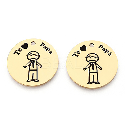 201 Stainless Steel Pendants STAS-T064-37G-3-1