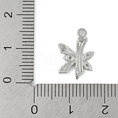 Brass Crystal Rhinestone Letter Links Connector Charms KK-S395-06P-K-1