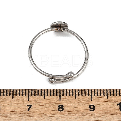 304 Stainless Steel Cuff Ring Components STAS-D372-02P-01-1