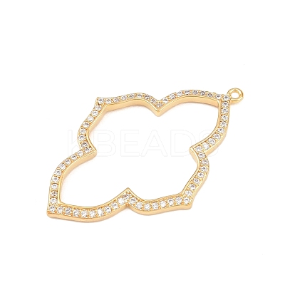 Brass Micro Pave Cubic Zirconia Pendants KK-Z133-05G-02-1