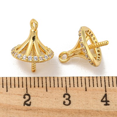Brass Micro Pave Cubic Zirconia Pendants FIND-Z030-09G-1