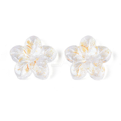 Baking Paint Transparent Glass Beads DGLA-N014-08A-01-1