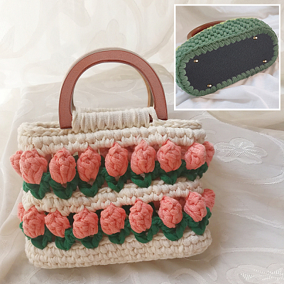 PU Leather Knitting Crochet Bags Nail Bottom DIY-WH0064-81-1