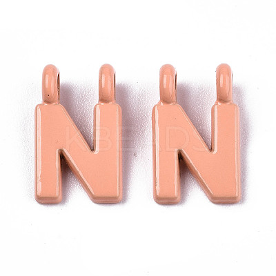 Spray Painted Alloy  2-Loop Link Pendants LS-X-PALLOY-T075-48N-RS-1