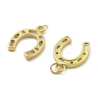 Brass Micro Pave Cubic Zirconia Pendants KK-U060-23G-02-1