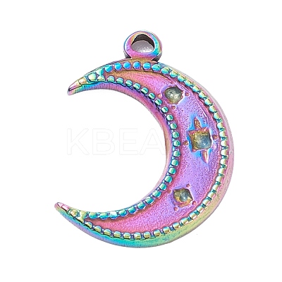 PVD Vacuum Plating 304 Stainless Steel Pendant Rhinestone Cabochons STAS-P288-17M-1