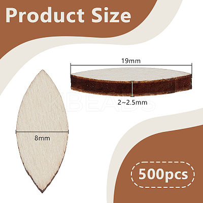 100Pcs Horse Eye Unfinished Wooden WOOD-WH0124-122B-1