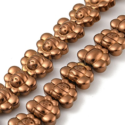 Electroplated Synthetic Non-magnetic Hematite Beads Strands G-Z032-D02-05G-1