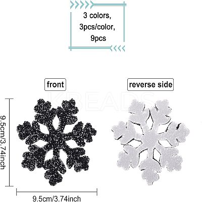 Christmas Snowflake Rhinestone Patches DIY-FG0001-72-1