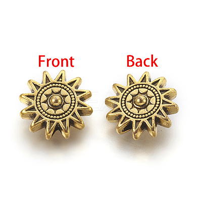 Tibetan Style Alloy Sun Beads LS-X-TIBEP-GC188-AG-NR-1