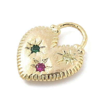 Brass Micro Pave Cubic Zirconia Pendants KK-S514-04C-G-1