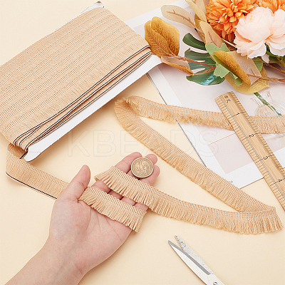 25M Polyester Tassel Lace Ribbon OCOR-WH0082-192A-1
