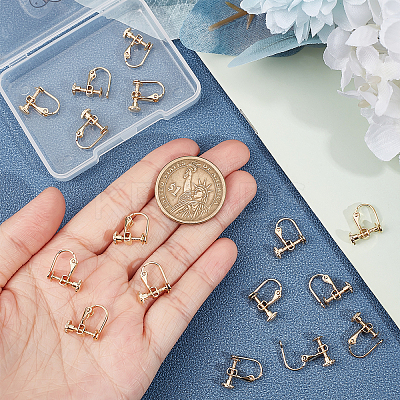 20Pcs Brass Clip-on Earring Findings KK-BBC0004-83-1