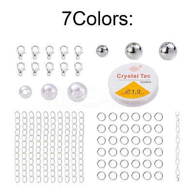 461Pcs Round Beads Kit for DIY Bracelet Making DIY-YW0004-45S-1