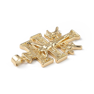 Eco-Friendly Rack Plating Brass Pendants KK-F848-14G-1
