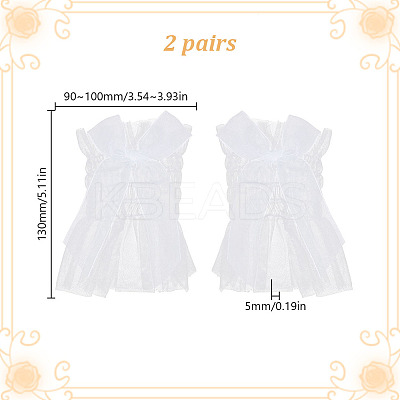 Bowknot Nylon Lace Sleeves DIY-WH0888-538A-1