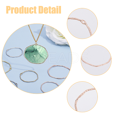 36Pcs 9 Styles Alloy Open Back Bezel Pendants FIND-CA0008-45-1