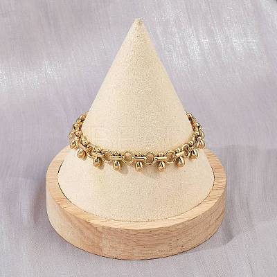 304 Stainless Steel Link Chain Bracelets for Women BJEW-Z143-01G-1