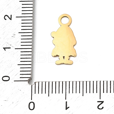 Christmas 304 Stainless Steel Enamel Pendants STAS-I356-02G-01-1