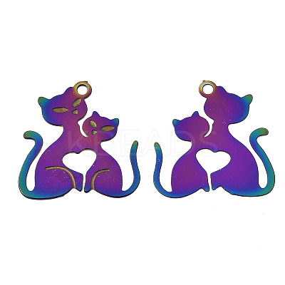 Ion Plating(IP) 304 Stainless Steel Filigree Pendants LS-STAS-S118-006-1