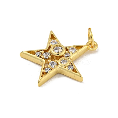 Brass Micro Pave Cubic Zirconia Pendants KK-N254-122G-1