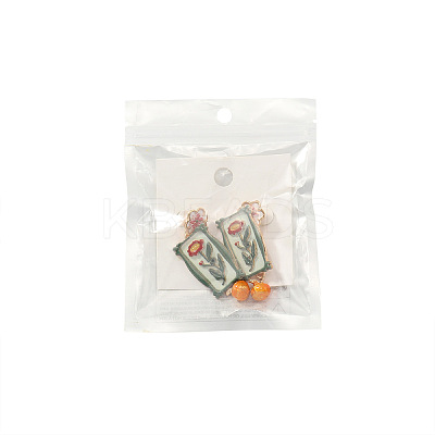 Alloy & Enamel Stud Dangle Earrings for Women WG66E5A-01-1