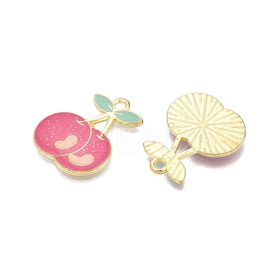 Light Gold Plated Alloy Enamel Pendants PALLOY-N176-25B-RS-1