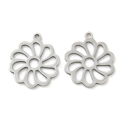 Hollow 201 Stainless Steel Pendants STAS-F337-10A-P-1