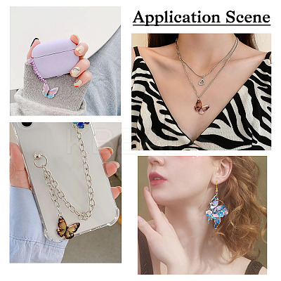 14Pcs 7 Colors Transparent Resin Pendants RESI-TA0001-94-1