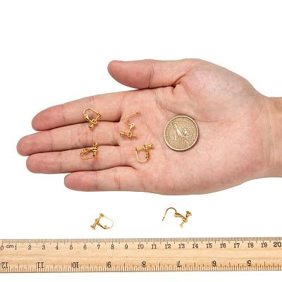 Brass Screw On Clip-on Earring Findings KK-L164-02G-1