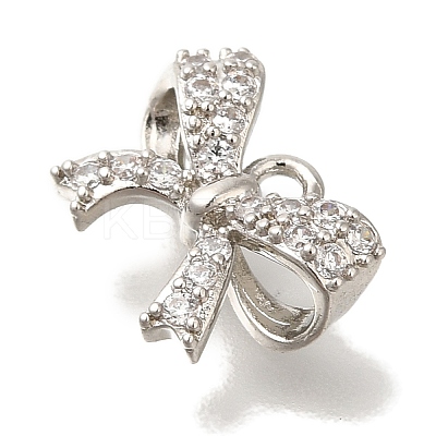 Brass Micro Pave Cubic Zirconia Pendants KK-Q001-11P-1