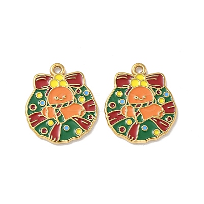 304 Stainless Steel Enamel Pendants STAS-L300-012G-05-1