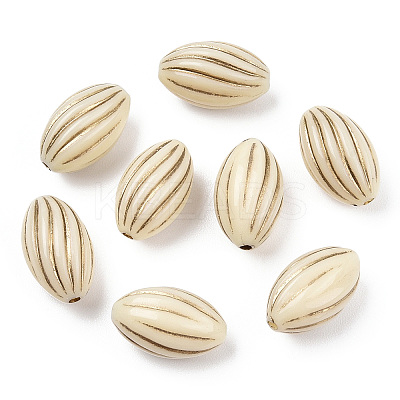 Oval Plating Acrylic Beads PACR-Q102-128A-1