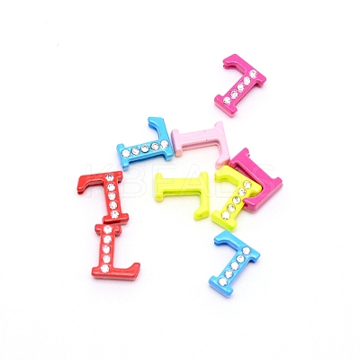 Rhinestone Slide Letter Charms RB-TAC0002-01L-1
