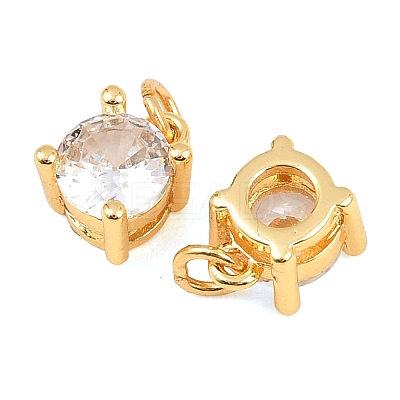 Brass with Cubic Zirconia Charms KK-F927-15G-1