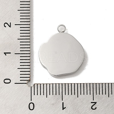 304 Stainless Steel Pendants STAS-B074-08P-01-1