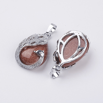 Synthetic Goldstone Pendants G-E442-04F-1