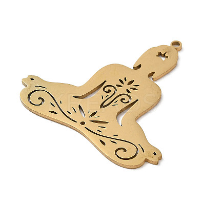201 Stainless Steel Pendants STAS-D041-10G-1