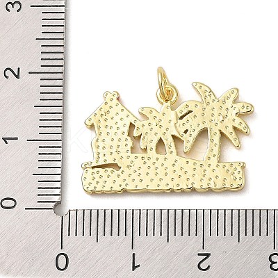 Rack Plating Brass Enamel Pendants KK-P261-05A-G-1