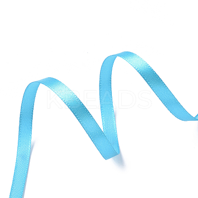 1/4 inch(6mm) Deep Sky Blue Satin Ribbon X-RC6mmY047-1