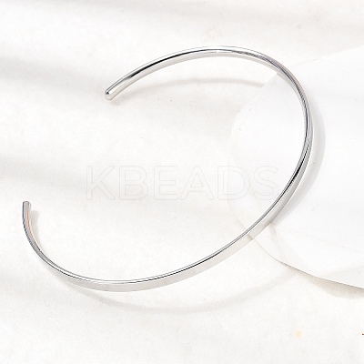 304 Stainless Steel Cuff Bangles BJEW-D388-01B-P-1