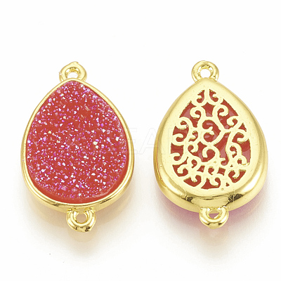 Druzy Resin Links Connectors RESI-T019-06K-1