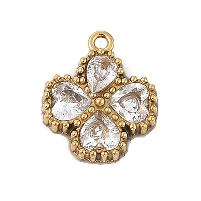 304 Stainless Steel Rhinestone Pendants STAS-E547-06A-G-1
