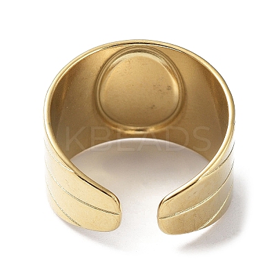 304 Stainless Steel Open Cuff Ring Findings STAS-P334-05A-G-1