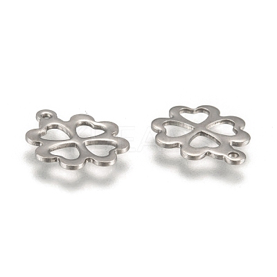 Tarnish Resistant 304 Stainless Steel Clover Charms Pendants X-STAS-M004-01-1